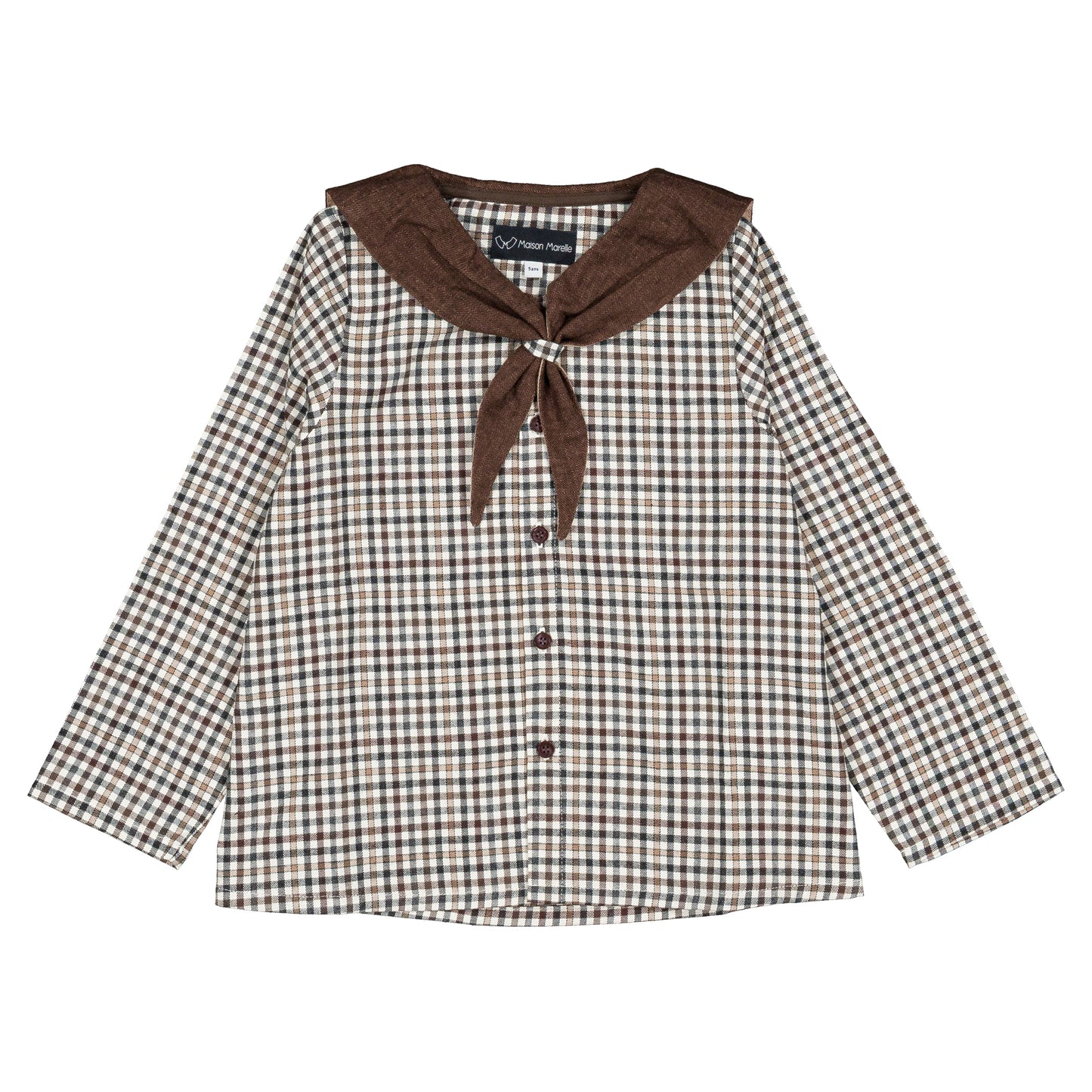【オーダー会】 Shirt MONGE - brown collar [Maison Marelle](25AW Drop1) 【2025年12月中旬以降発送予定】