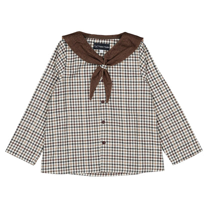 【オーダー会】 Shirt MONGE - brown collar [Maison Marelle](25AW Drop1) 【2025年12月中旬以降発送予定】