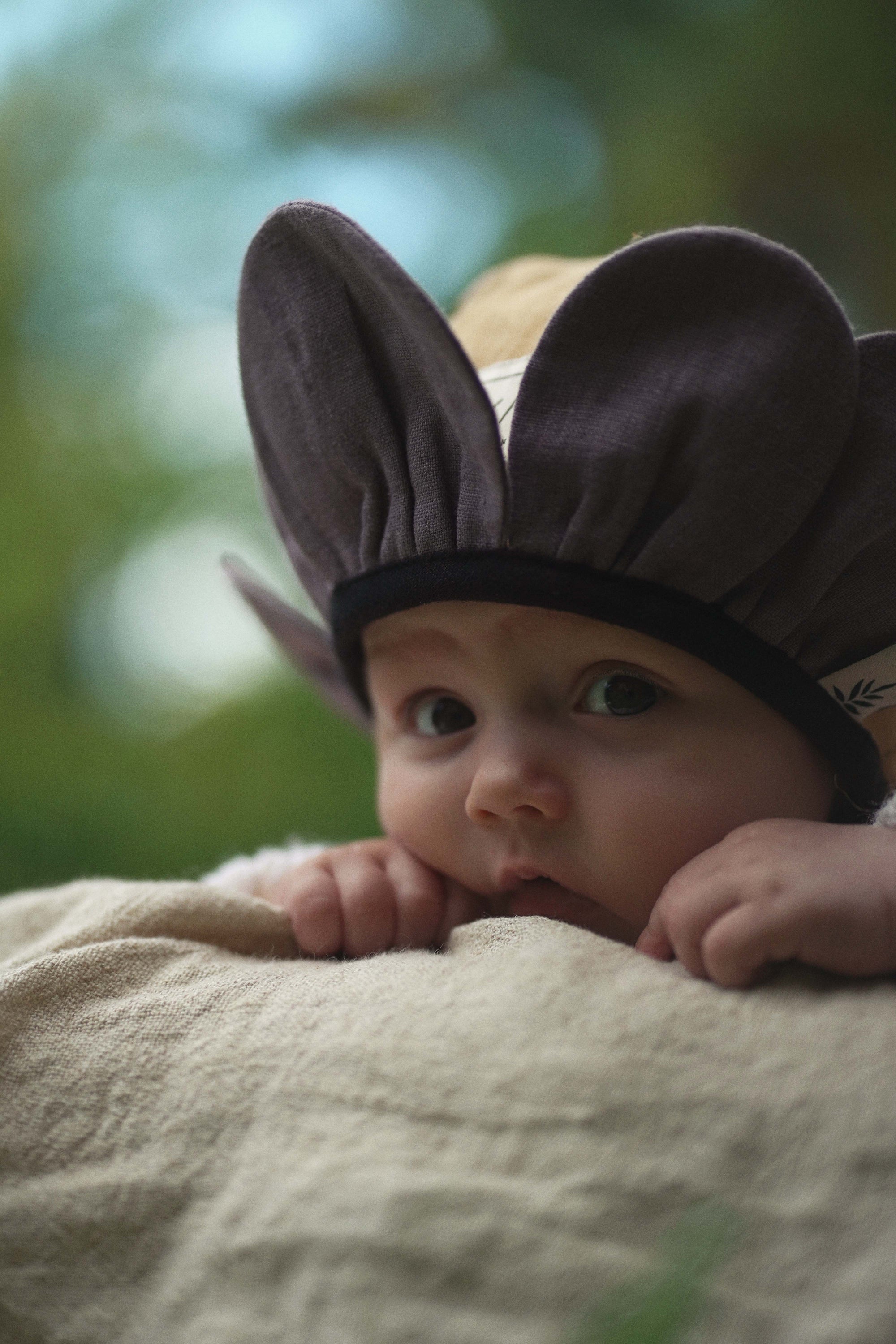 【オーダー会】'PANSY' LINEN FLOWER BONNET [SHOMKA] 【2026年5月下旬以降順次発送】