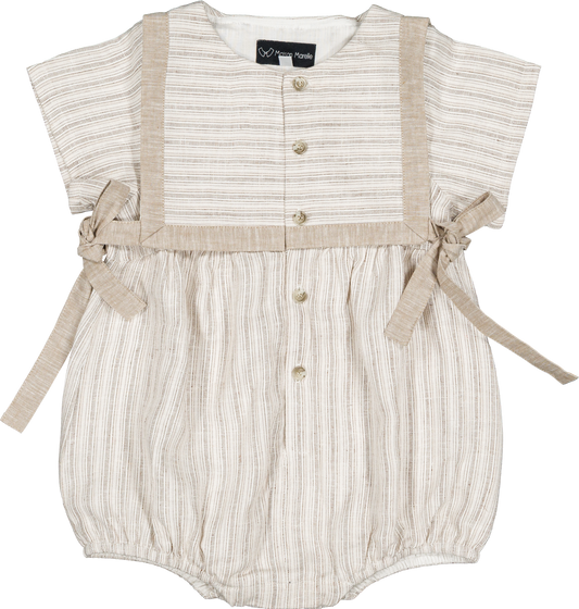 Romper ALMA - beige stripes [Maison Marelle] (26SS)