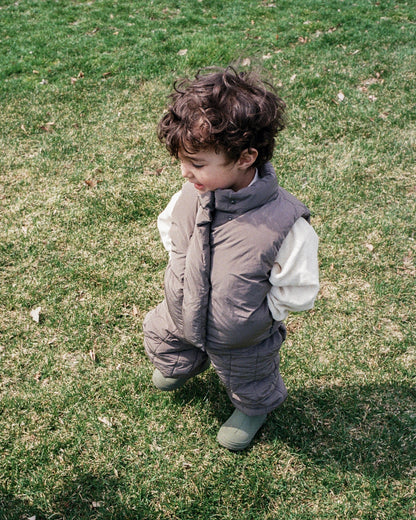 Padded vest - Brown [EARTH THE ARCHIVE] (26AW)