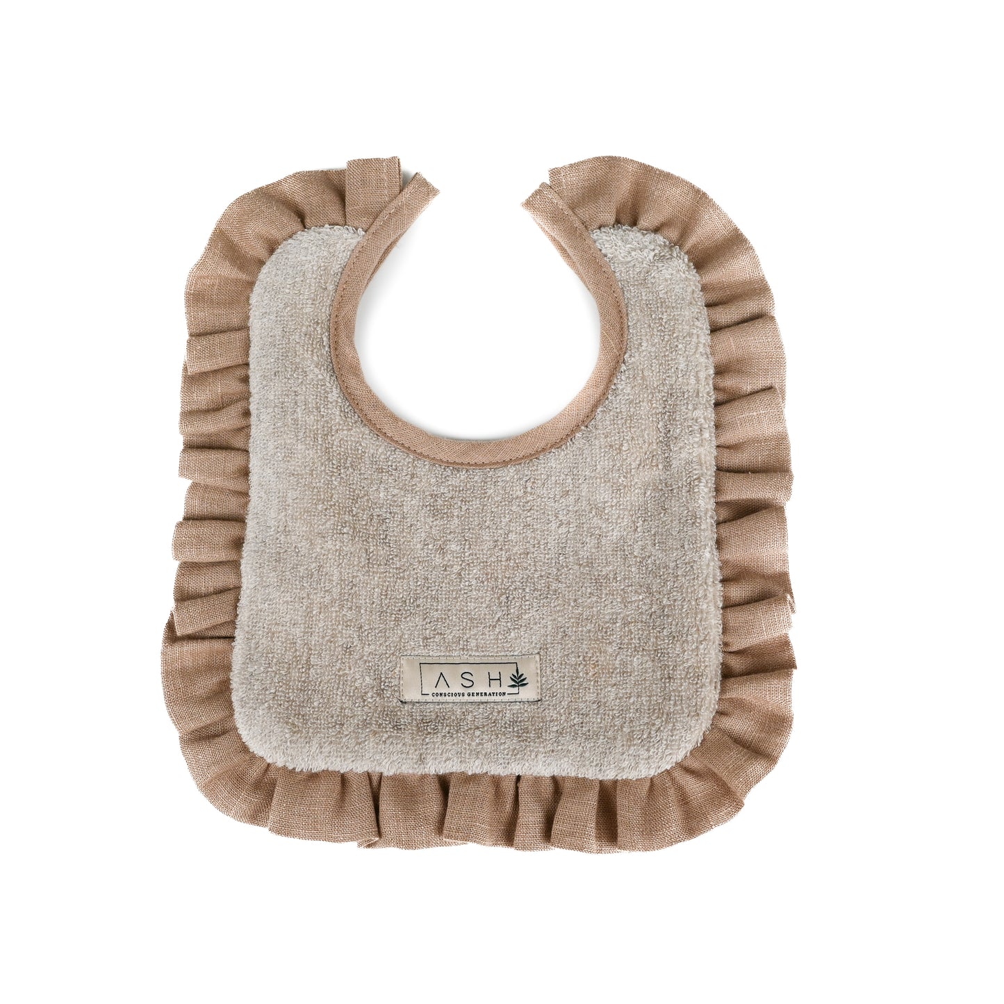 Classic Ruffled Bib - Cappuccino(neutral)