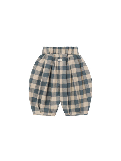 Fog Blue Gingham Lodge Pants [Organic Zoo](26AW)drop1