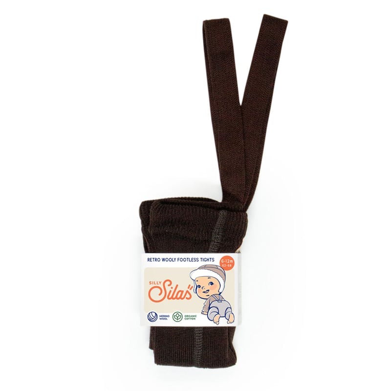 Retro Wooly Footless Tights - Espresso [SILLY Silas]