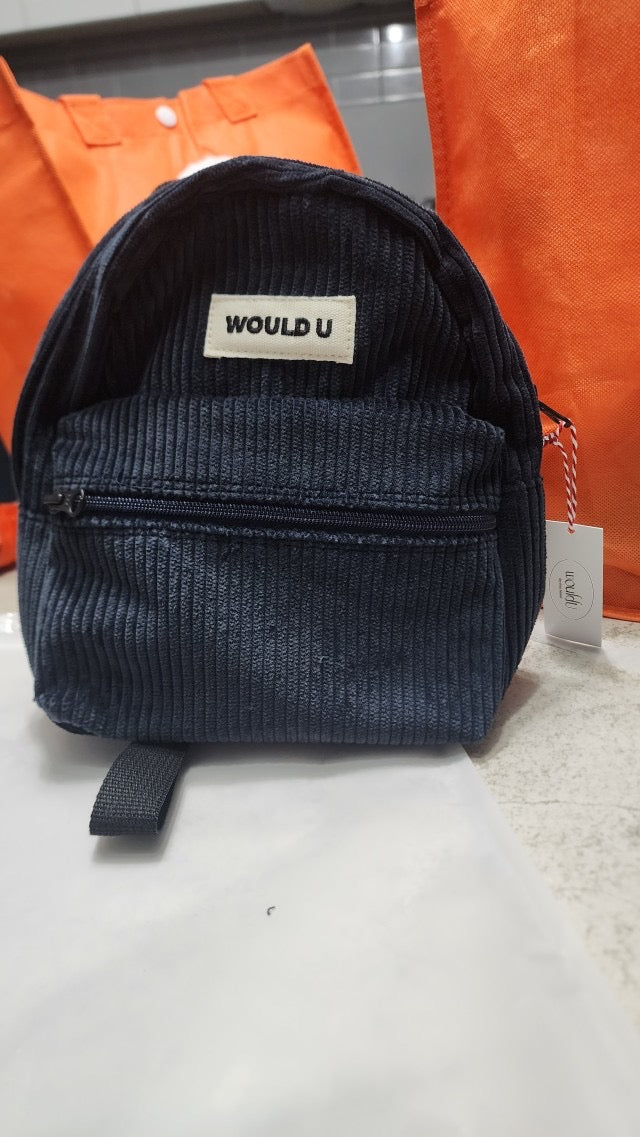 【オーダー会】Wouldu Corduroy Back Pack - Deep Navy [wouldU]【2025年11月下旬以降順次お届け予定】