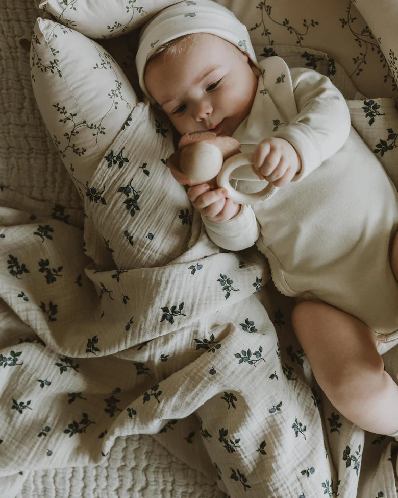 Muslin Swaddle Blanket - BLUEBERRY [garbo&friends]