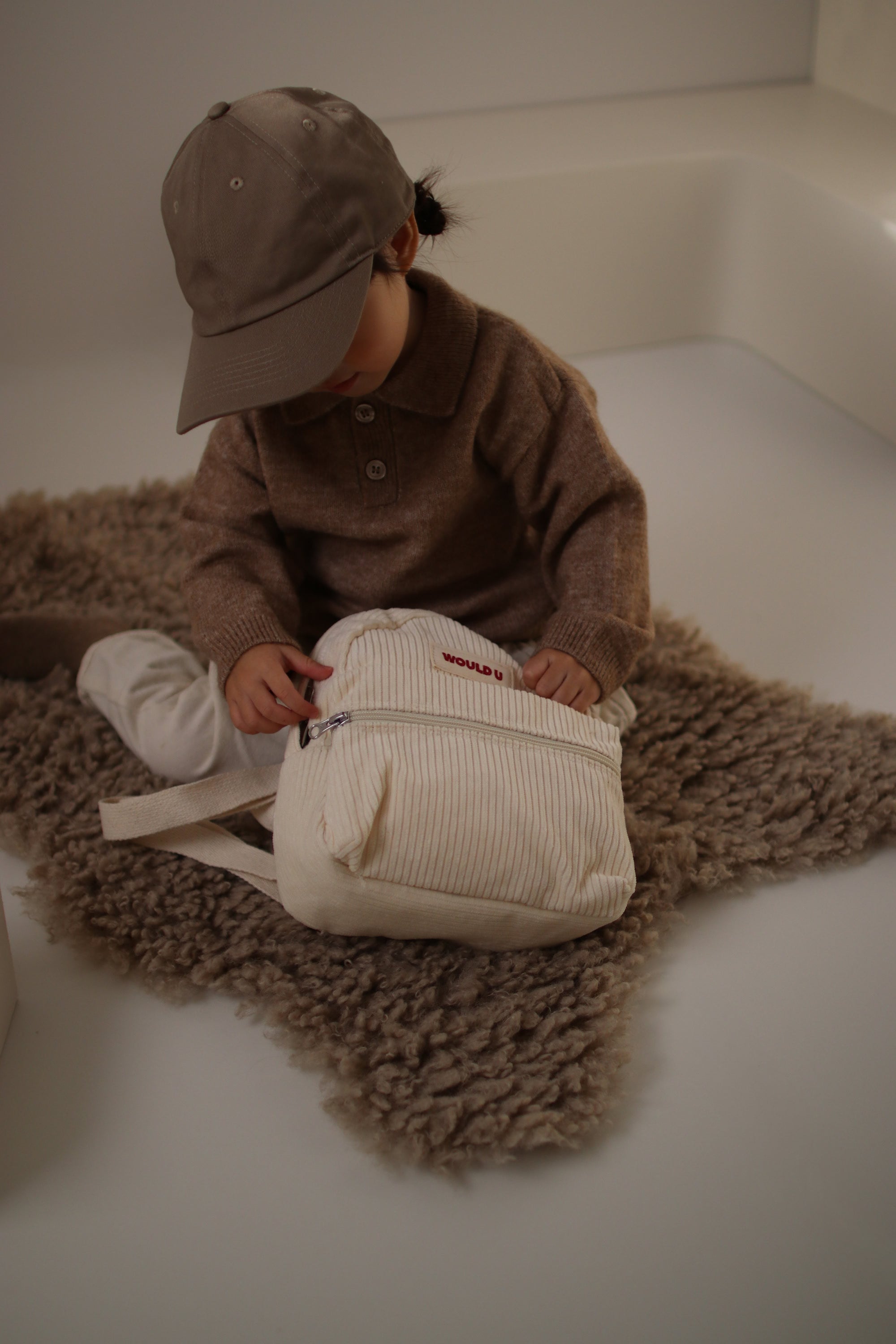 【オーダー会】Wouldu Corduroy Back Pack - Cream [wouldU]【2026年1月上旬以降順次お届け予定】