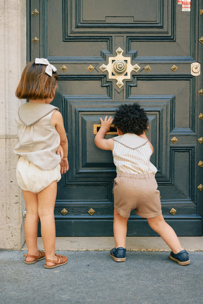 Bloomer CHAILLOT - chalk chevron [Maison Marelle](25SS DROP2)