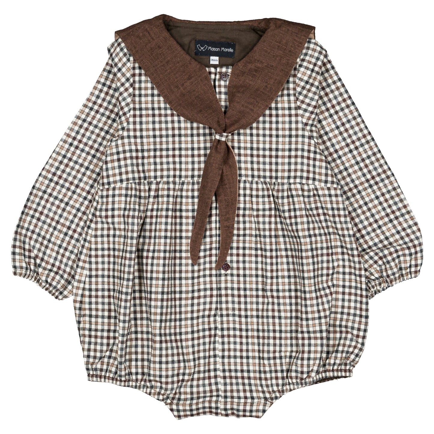 【オーダー会】 Romper CAMBON - brown collar [Maison Marelle](25AW Drop1) 【2025年12月中旬以降発送予定】
