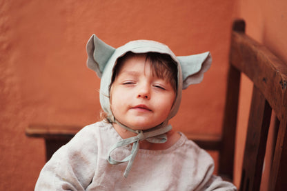 【オーダー会】'RED PANDA' LINEN BONNET [SHOMKA] 【2026年4月中旬以降順次発送】