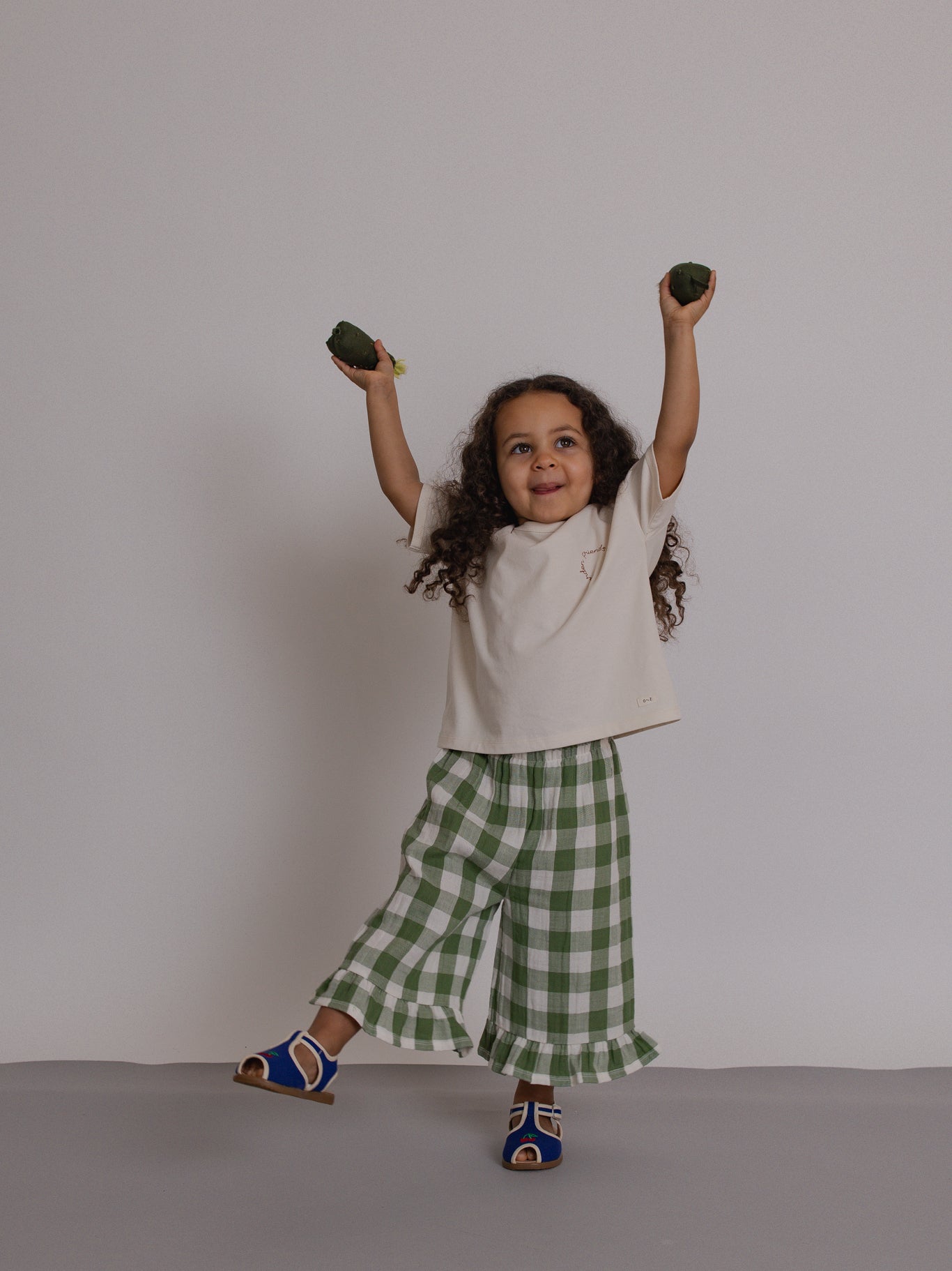 Dill Gingham Frill Culottes [organic zoo] (26SS) – anoko.