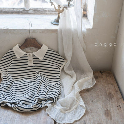 [anggo] kit-kat collar romper - SS24