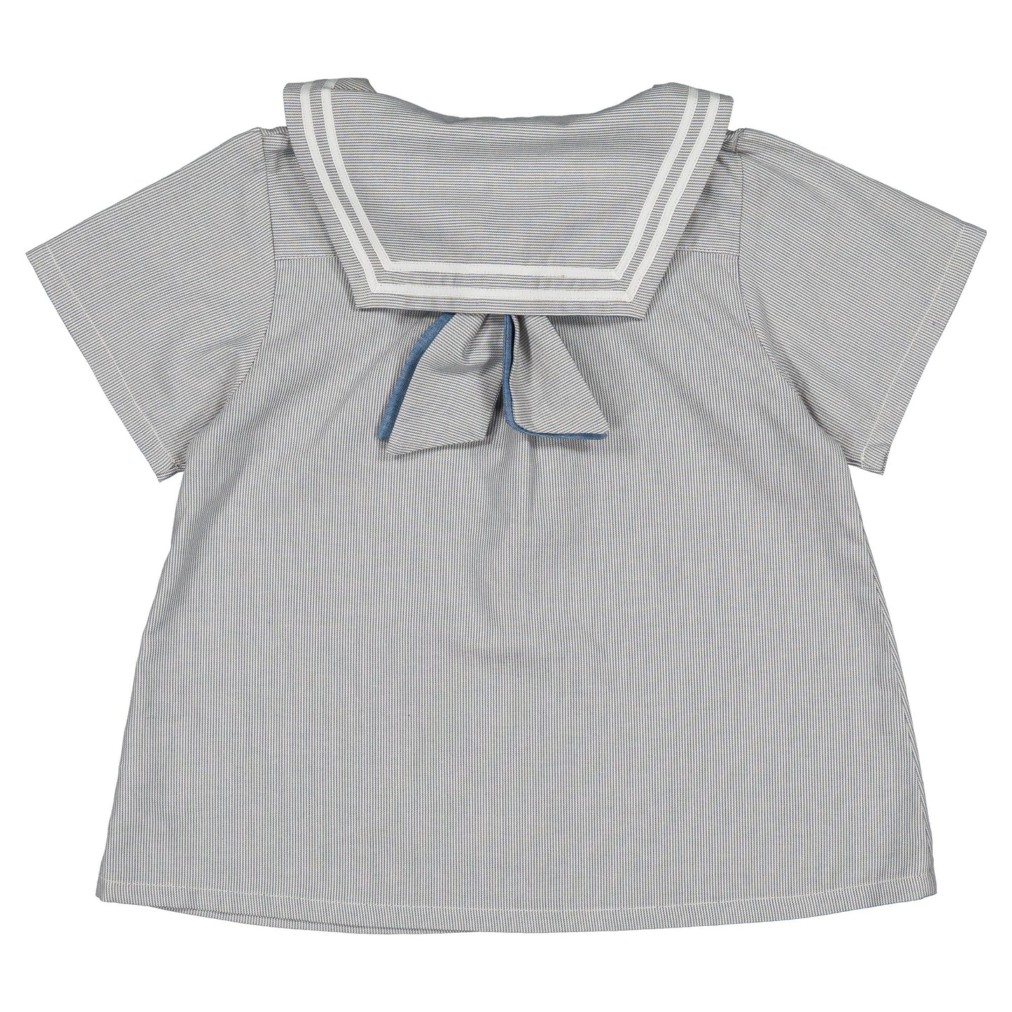 blouse MAHON -blue fine stripes [Maison Marelle](25SS DROP2)