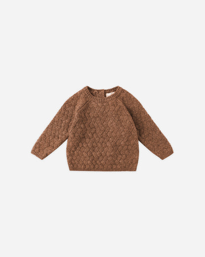 KNIT SWEATER - HEATHERED CEDAR [QUINCY MAE] (25AW) Drop1