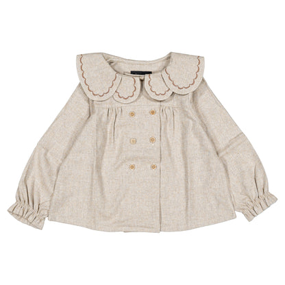 【オーダー会】 Blouse NOLLET - flannel beige [Maison Marelle](25AW Drop1) 【2025年12月中旬以降発送予定】