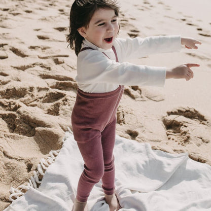 Retro Ribbed Footless Tights - Acai Smoothie
