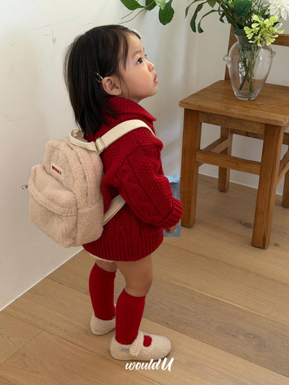 【オーダー会】Wouldu Teddy Back Pack - Cream Beige [wouldU]【2026年1月上旬以降順次お届け予定】