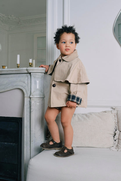 Jacket AMOVIBLE cape SHERLOCK- BEIGE [Maison Marelle](25SS DROP2)