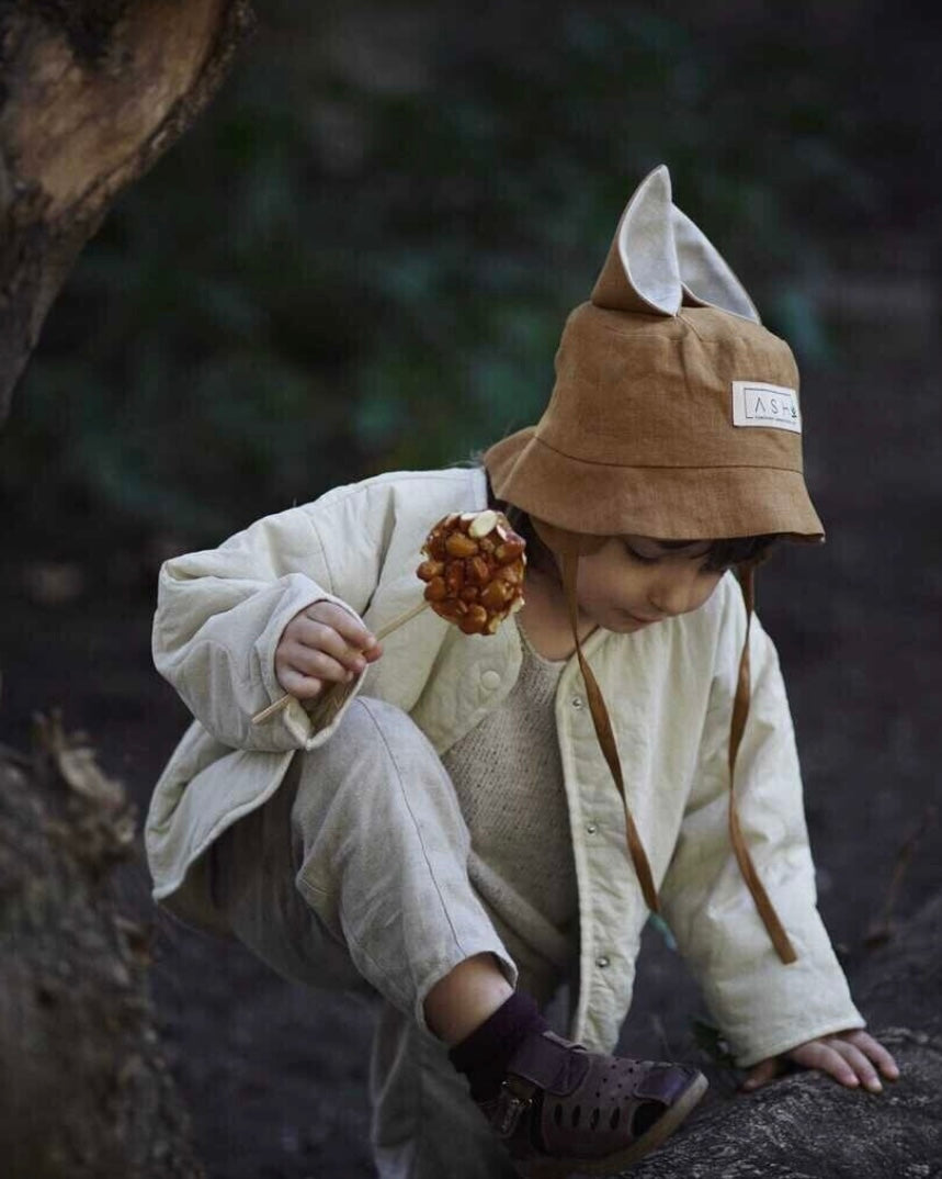 【オーダー会】[ASH generation] SQUIRREL HAT (linen) 【2024年5月中旬以降順次発送】