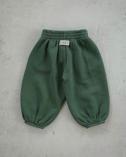 Organic French terry bottom - Grass Green [EARTH THE ARCHIVE] (26AW)