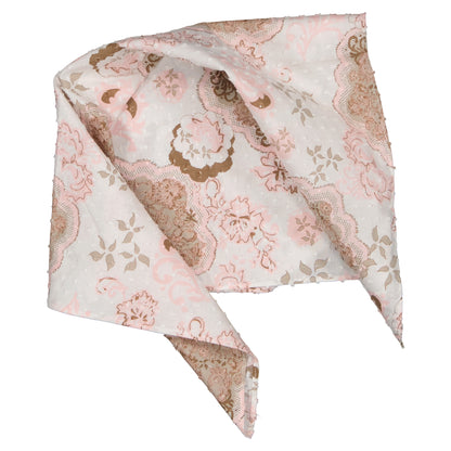 scarf VENDOME- pink& brown