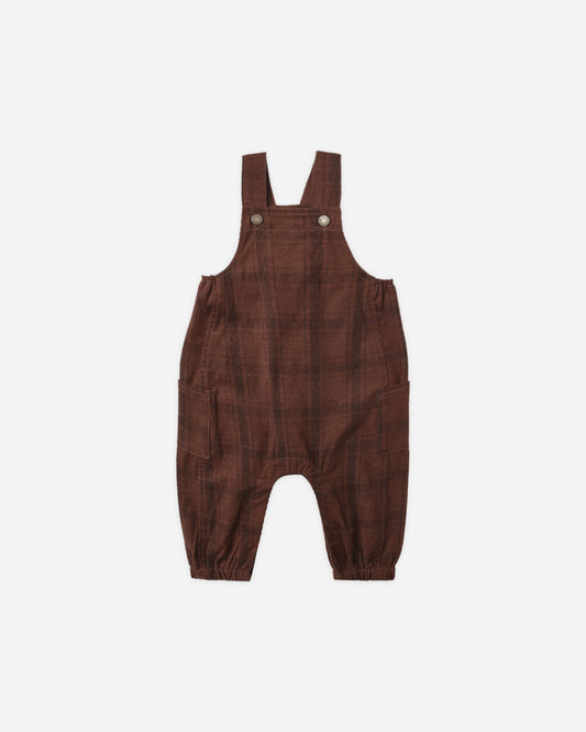 CARGO BABY OVERALL - BROWN PLAID [Rylee + Cru](25AW Drop2)
