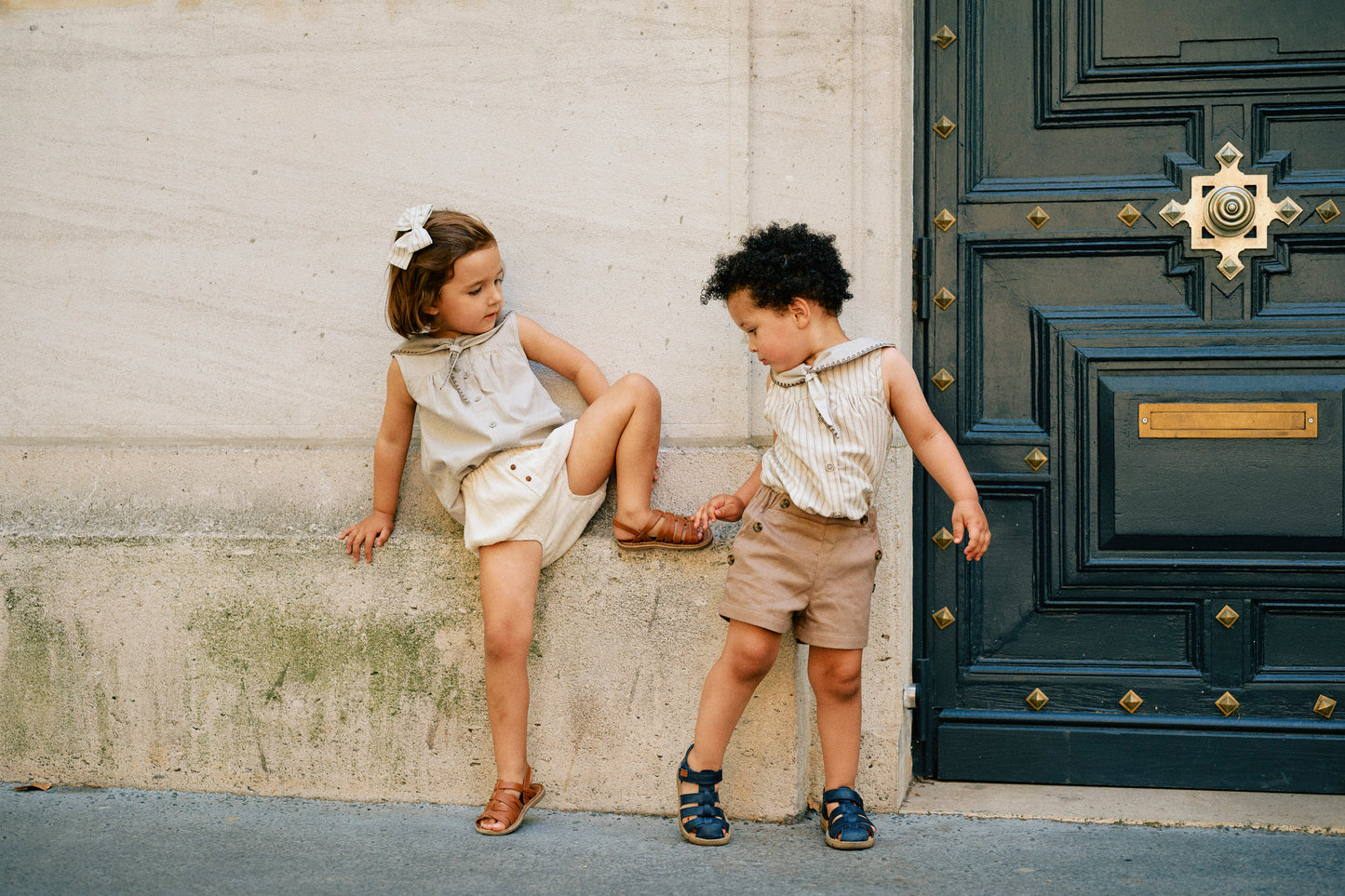 Bloomer CHAILLOT - chalk chevron [Maison Marelle](25SS DROP2)