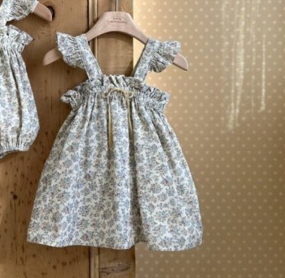 【予約商品】Flower frill one-piece [monbebe] (26SS)【2026年3月中旬以降順次発送】