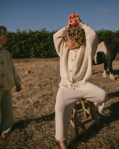 Knit cardigan - Cream [EARTH THE ARCHIVE] (26AW)