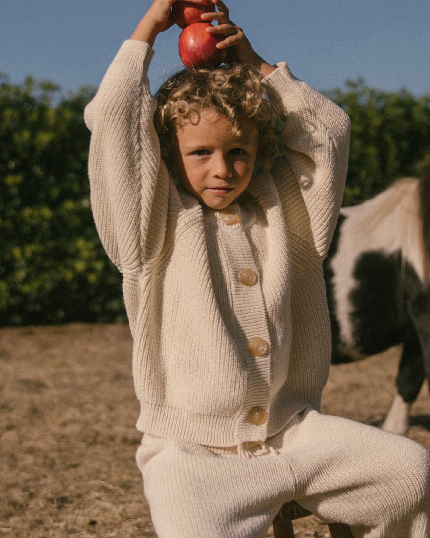 Knit cardigan - Cream [EARTH THE ARCHIVE] (26AW)