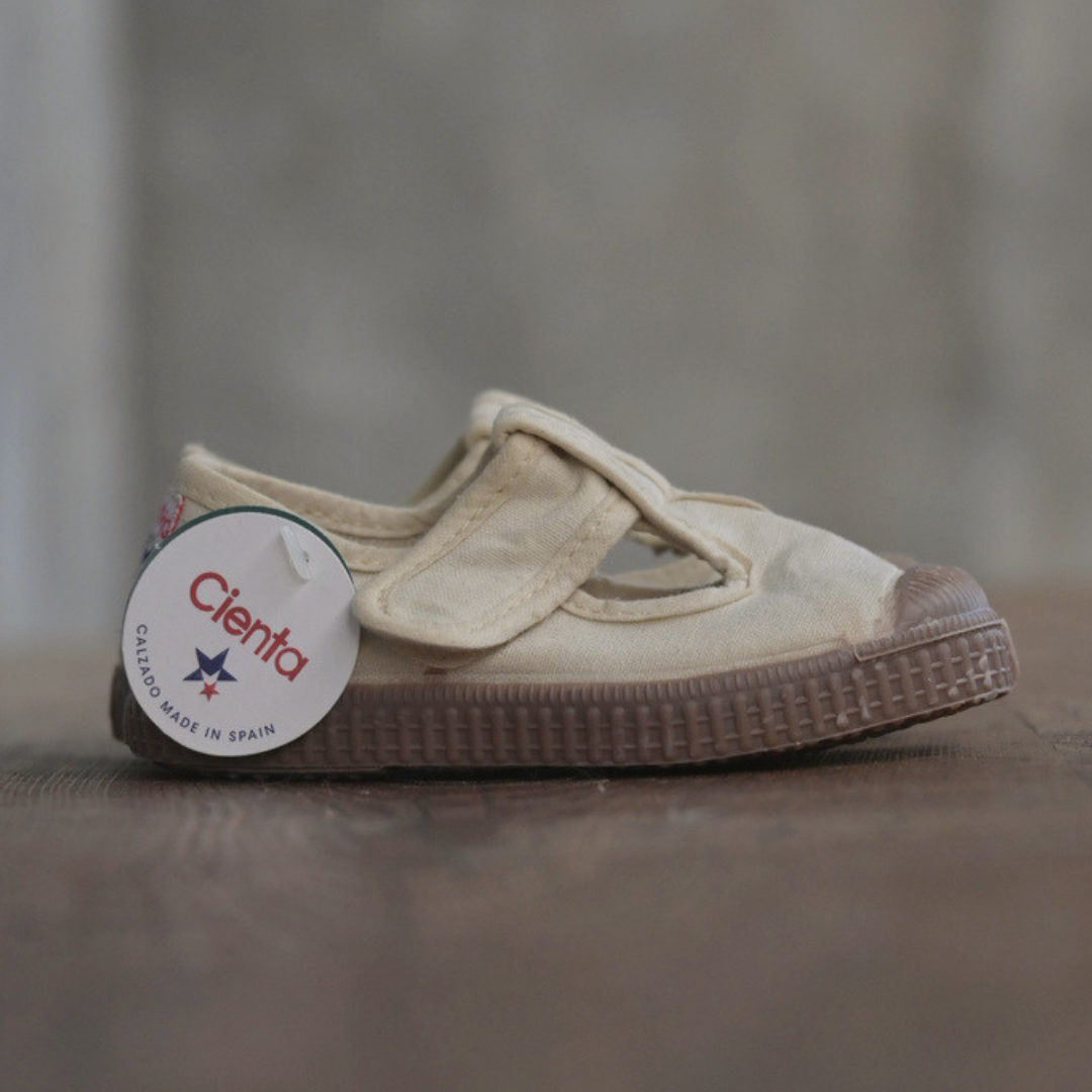 T-Strap Shoes - Sand Brown-sole