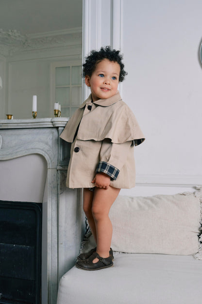 Jacket AMOVIBLE cape SHERLOCK- BEIGE [Maison Marelle](25SS DROP2)