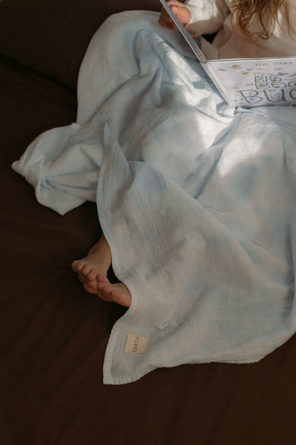 Hand Tie Swaddle - Blue Tie Dye [EARTH THE ARCHIVE]