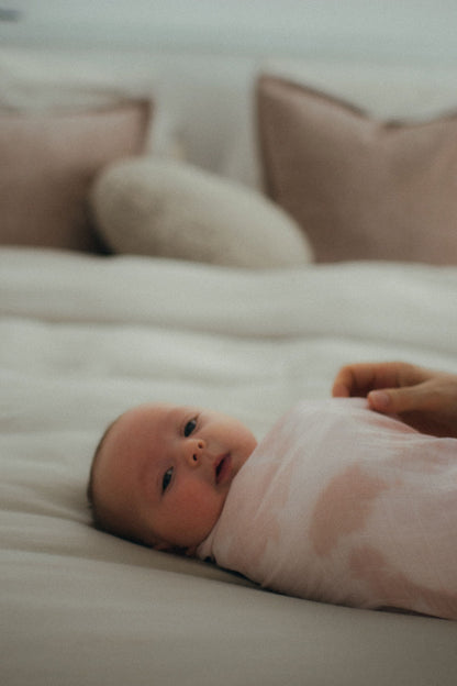 Hand Tie Swaddle - Pink Tie Dye [EARTH THE ARCHIVE]