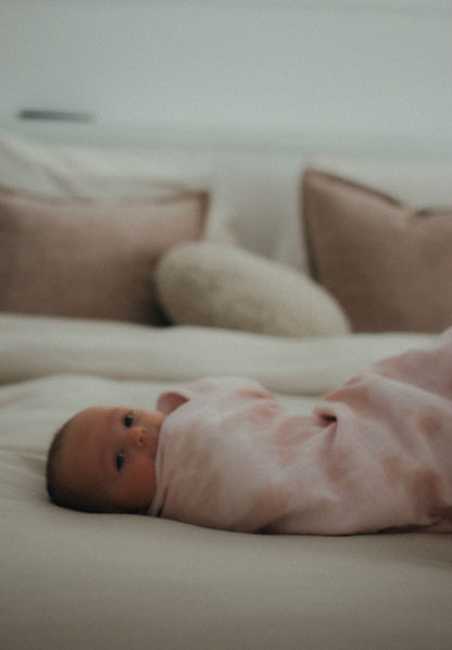 Hand Tie Swaddle - Pink Tie Dye [EARTH THE ARCHIVE]