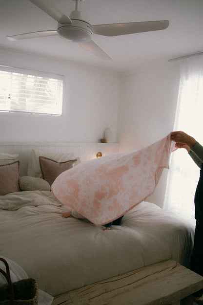 Hand Tie Swaddle - Pink Tie Dye [EARTH THE ARCHIVE]