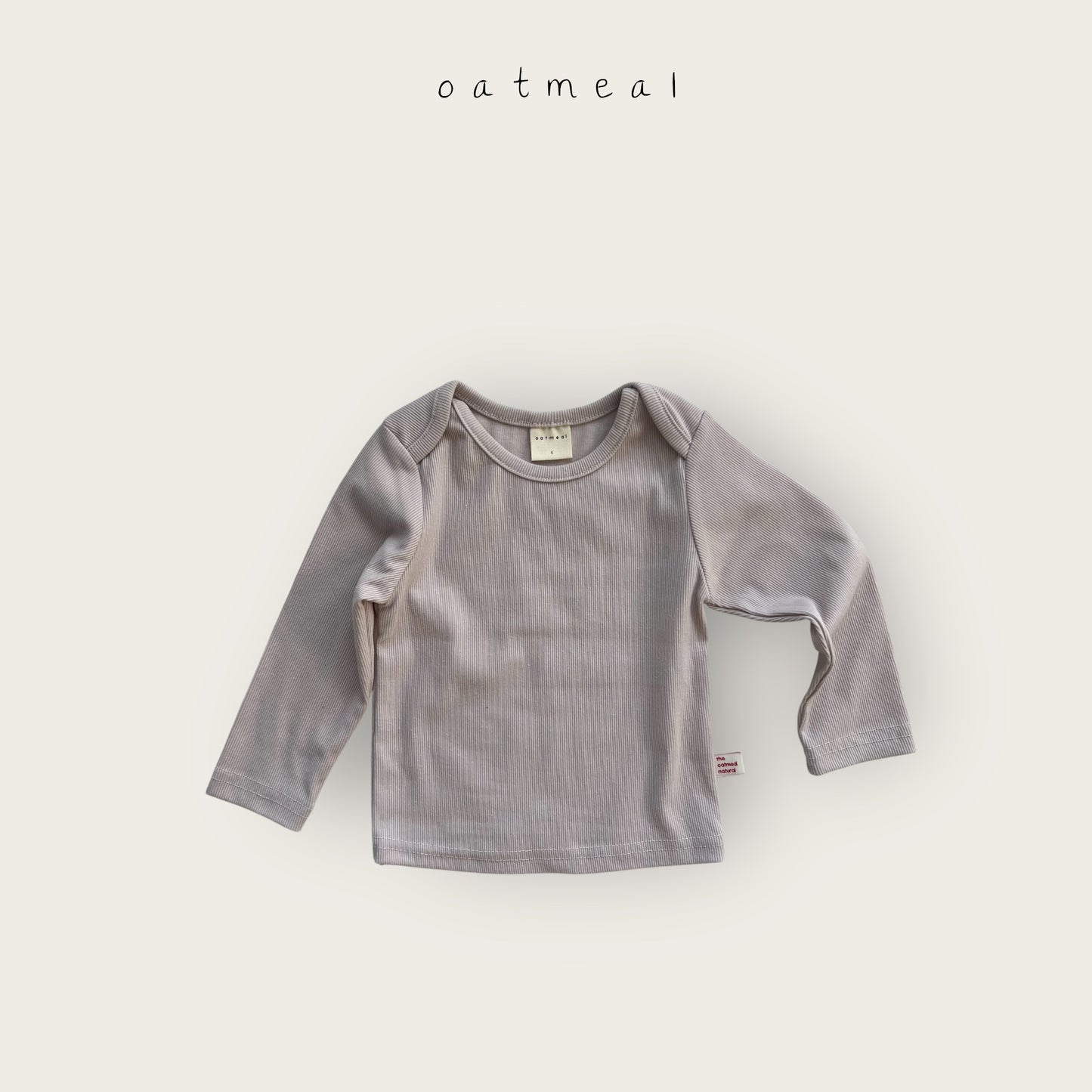 【予約商品】bebe-bella round tee [Oatmeal] (26SS)【2026年3月中旬以降順次発送】
