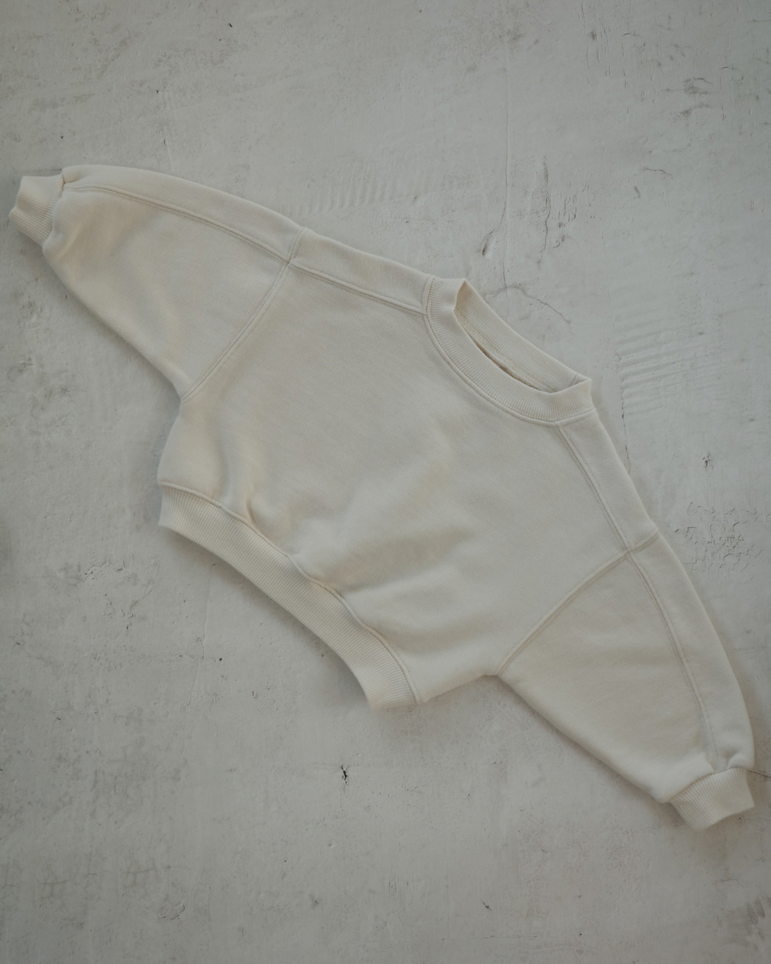Organic French terry top - Cream [EARTH THE ARCHIVE] (26AW)