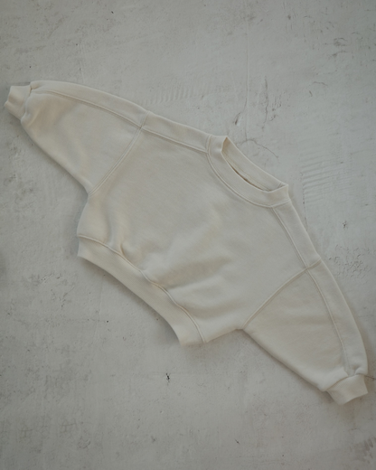 Organic French terry top - Cream [EARTH THE ARCHIVE] (26AW)