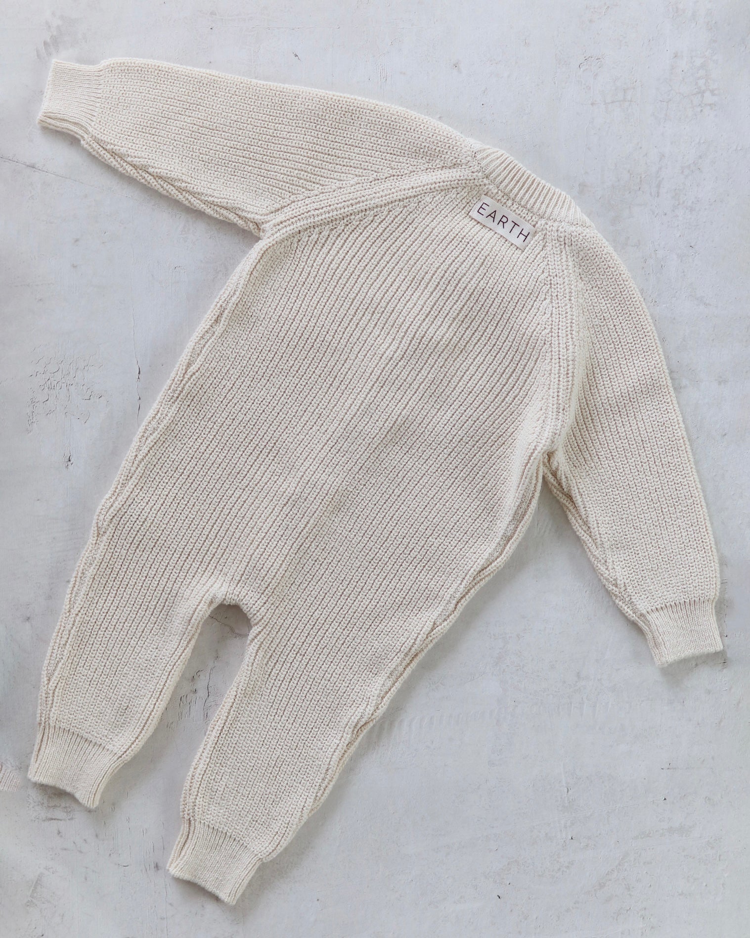 Button knit jumpsuit - Cream [EARTH THE ARCHIVE] (26AW)