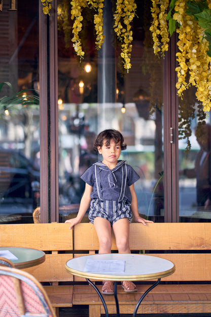 Blouse MAHON - navy blue [Maison Marelle] (26SS)