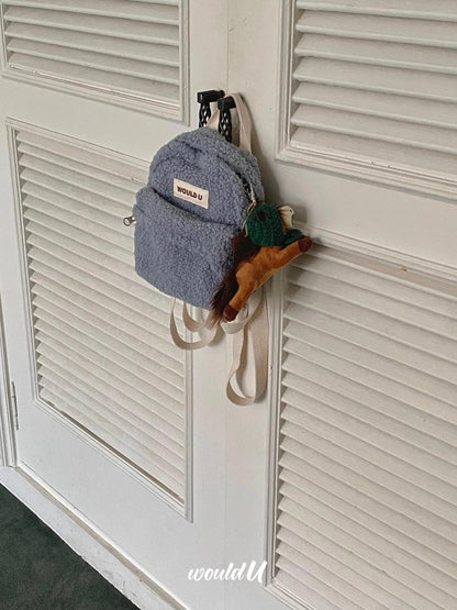 【オーダー会】Wouldu Teddy Back Pack - Baby Blue [wouldU]【2026年1月上旬以降順次お届け予定】