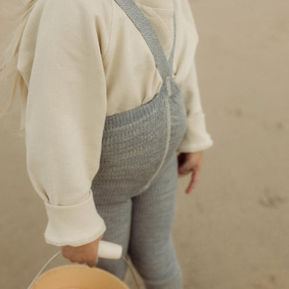 Retro Ribbed Footless Tights - Marshmallow Sky [SILLY Silas]