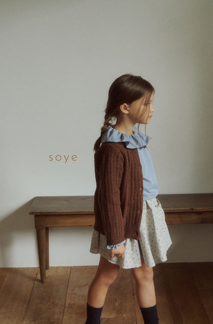 [soye] cashmere cable cardigan / brown