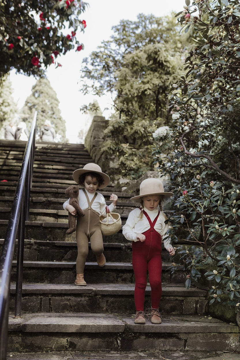 Retro Ribbed Footed Tights - Maple Leaf [SILLY Silas]