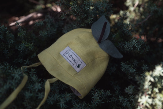 【オーダー会】'LEMON' LINEN FRUITS BONNET [SHOMKA] 【2026年4月中旬以降順次発送】