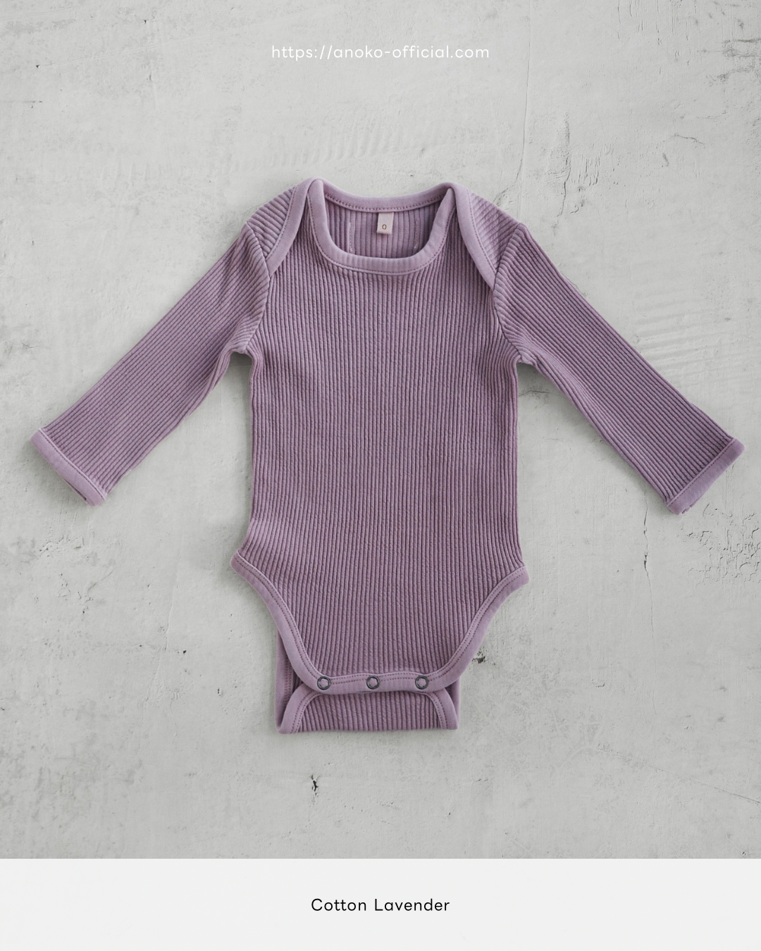 Longsleeve baby suit - Cotton Lavender [EARTH THE ARCHIVE] (26AW)