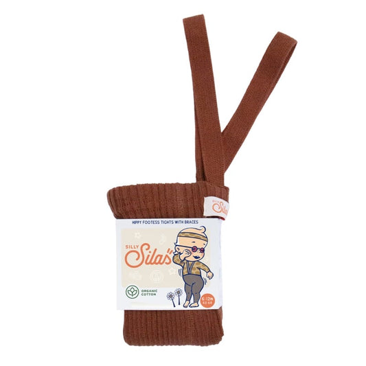 Hippy Footless Tights With Braces - Cinnamon [SILLY Silas]