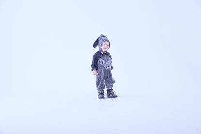 Snow Jacquard Bunny Bonnet - Gray [eLfinFolk / エルフィンフォルク] (25AW•Drop2) 【2025年9月中旬以降発送予定】