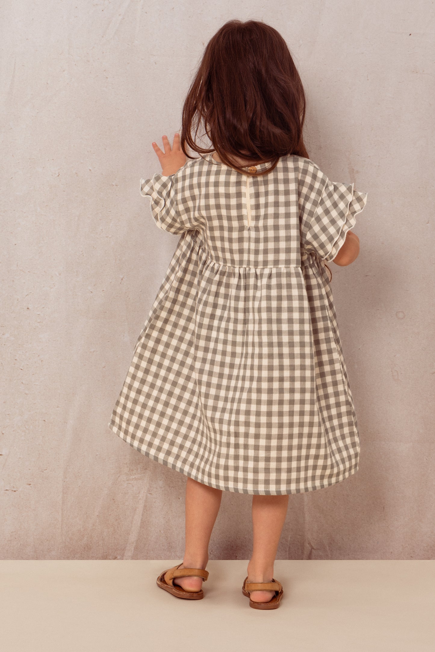 DRESS COUSINE - GRAY GREEN GINGHAM